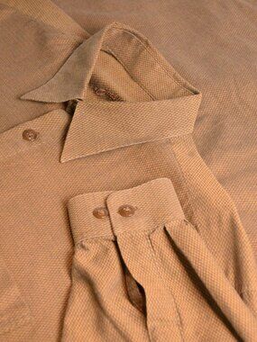 Jack Lipson 100% Cotton Vintage Button-Up Shirt -- Brown -- XXL GUC